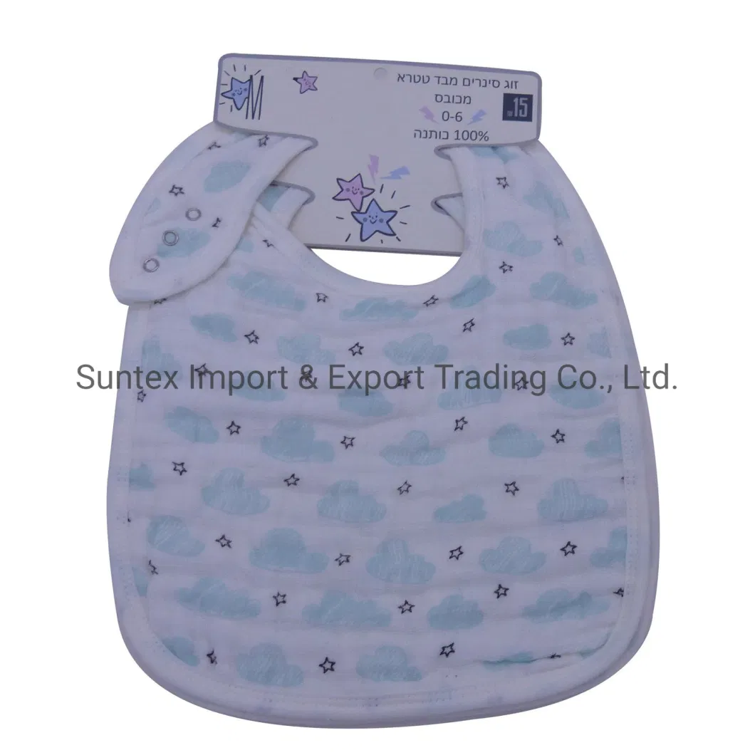 Newborn Baby Cotton Muslin Snap Bibs