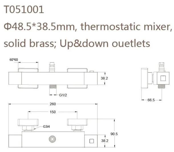 2 Functions 38 Temperature Safety Pipe Bar Shower Anti-Scald Thermostatic Faucet Thermostatic Baby Shower for Children Bath