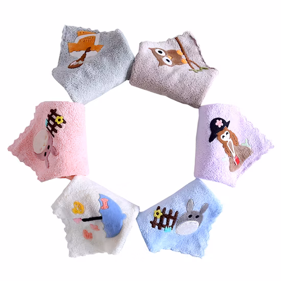 Оптовая продажа жаккардовой детской мочалки из кораллового флиса