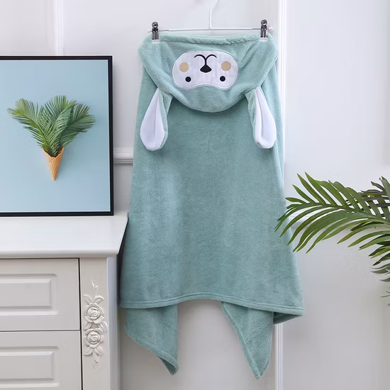 Коралловые бархатные детские детские банные полотенца с капюшоном, мыть ткань с дизайном животных